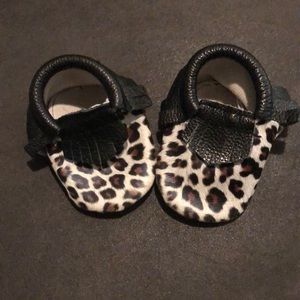 Leopard newborn moccasins